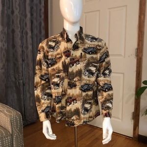 Clear Water long sleeve print shirt.